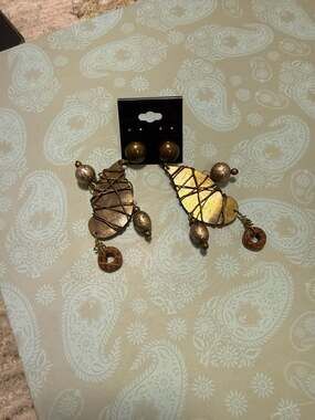 Kate Hines Brooch: Multi-metal Colorful Stones, Signed Designer Jewelry, Vintage